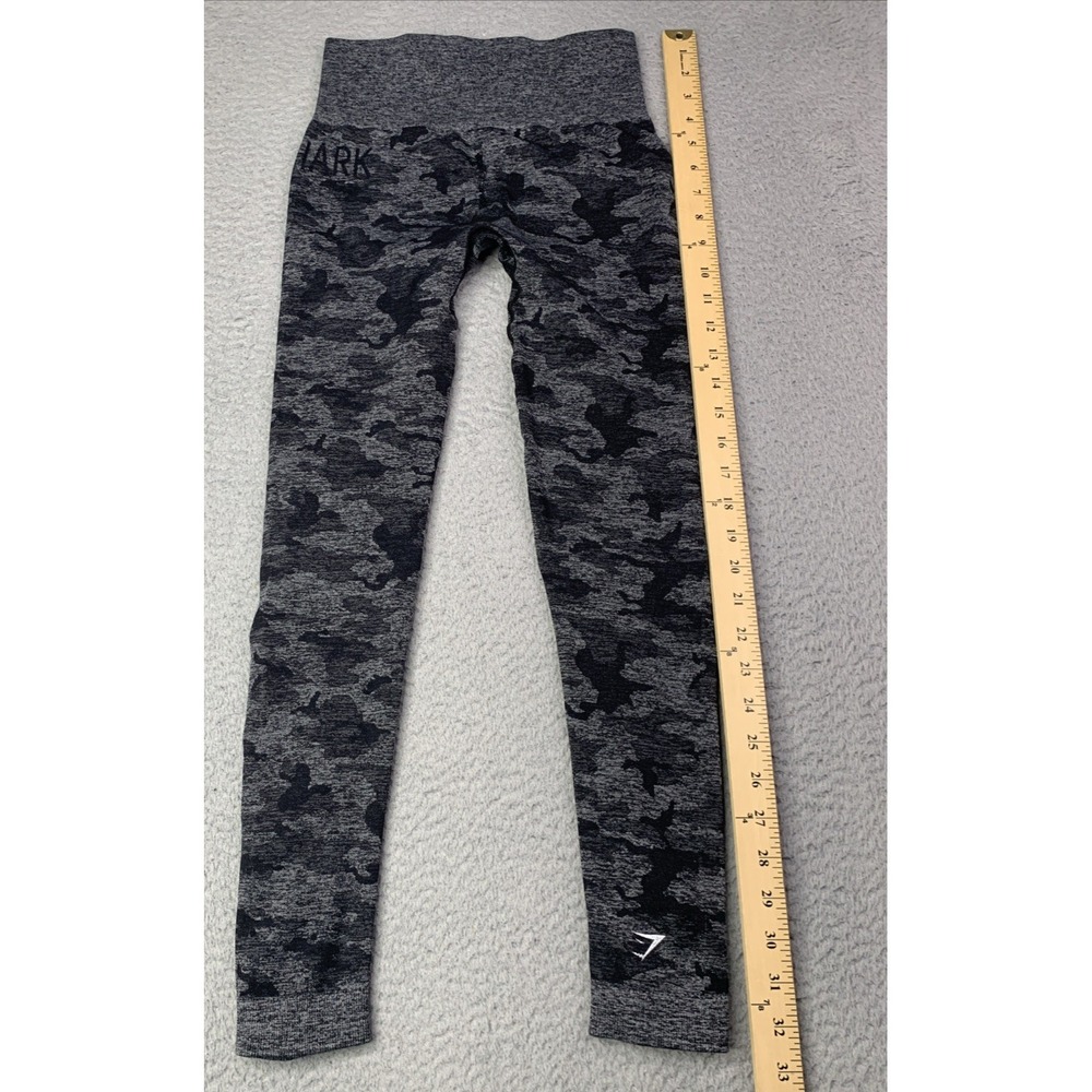 Gymshark Leggings Womens Size XSmall Gray Camo  Athletic Gym High Waisted - Picture 4 of 8
